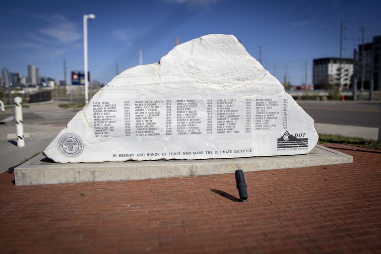 CDOT Memorial Rock CDOT Memorial Rock located outside of the Colorado Department of Transportation