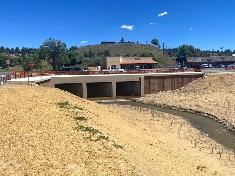 side view of US 160 completed culvert repair side view of US 160 completed culvert repair
