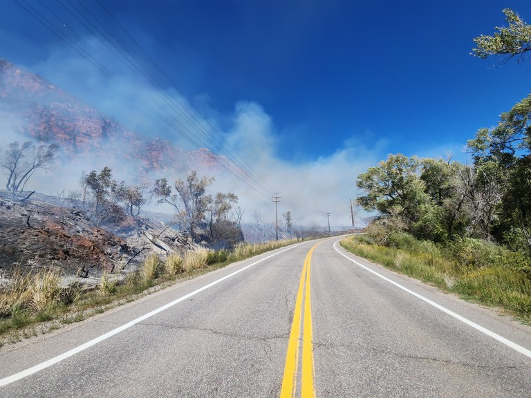 US 6 and I-70 closure due to fire I-70 and US 6 are closed due to a wildfire on Sept. 7, 2023.