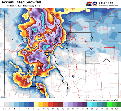 January 2024 storm accumulated snowfall January 2024 storm accumulated snowfall