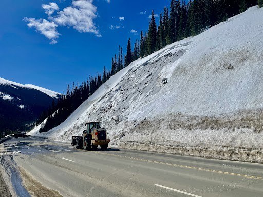 Crews along US 40 Berthoud Pass responding to a snowslide on 03202024 A bank slide took place along US 40 Berthoud Pass the morning of Tuesday, March 20, 2024. CDOT crews quickly responded and safely cleared the roadway. Another bank slide took place later that day.