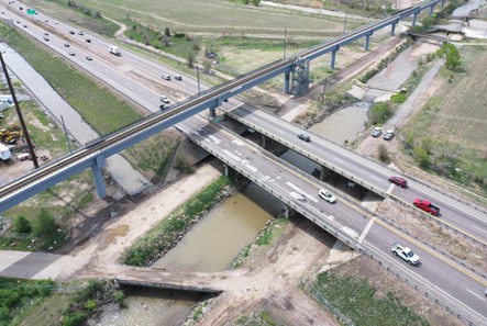 I-270 bridge at the Burlington canal Aerial photo of the I-270 bridge at the Burlington Canal